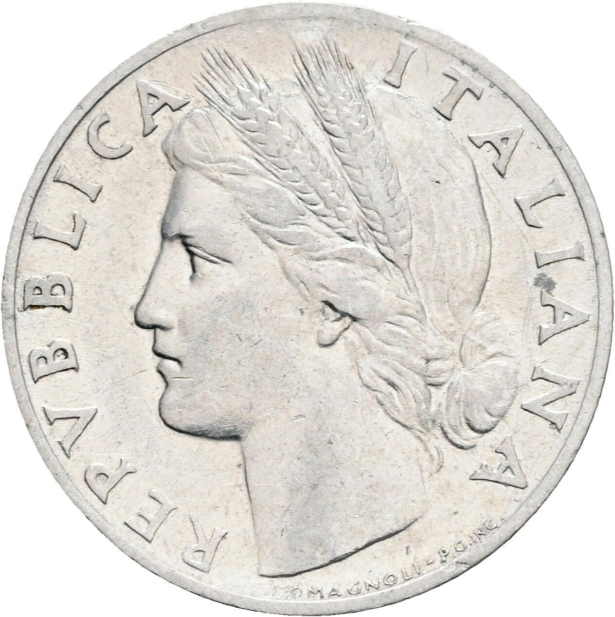 1 Lira 1948 – Vorderseite