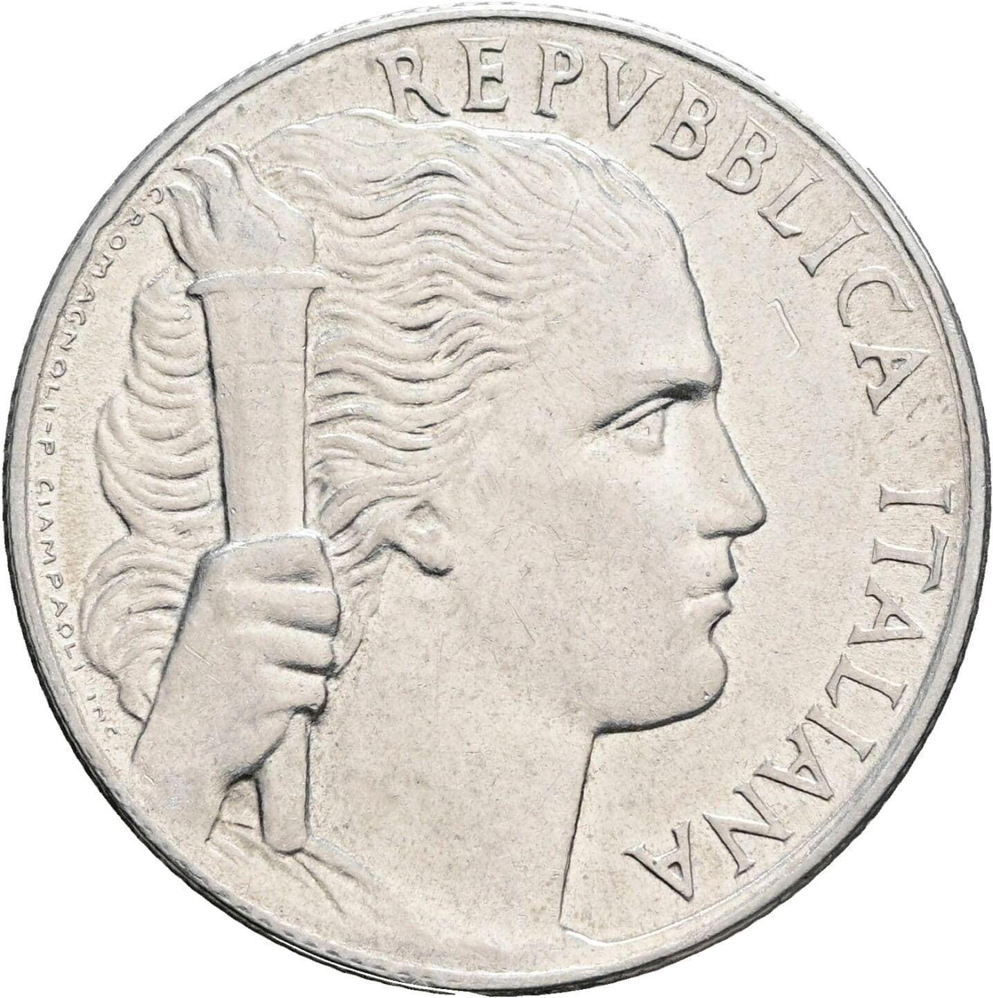 5 Lire 1950 – Vorderseite