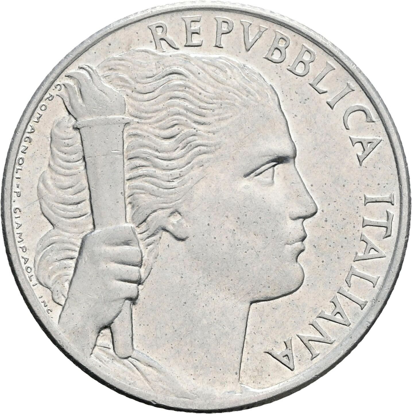 5 Lire 1950 – Vorderseite