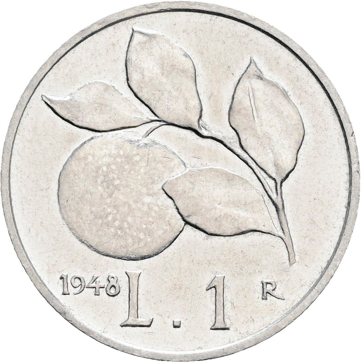 1 Lira 1948 – Rückseite