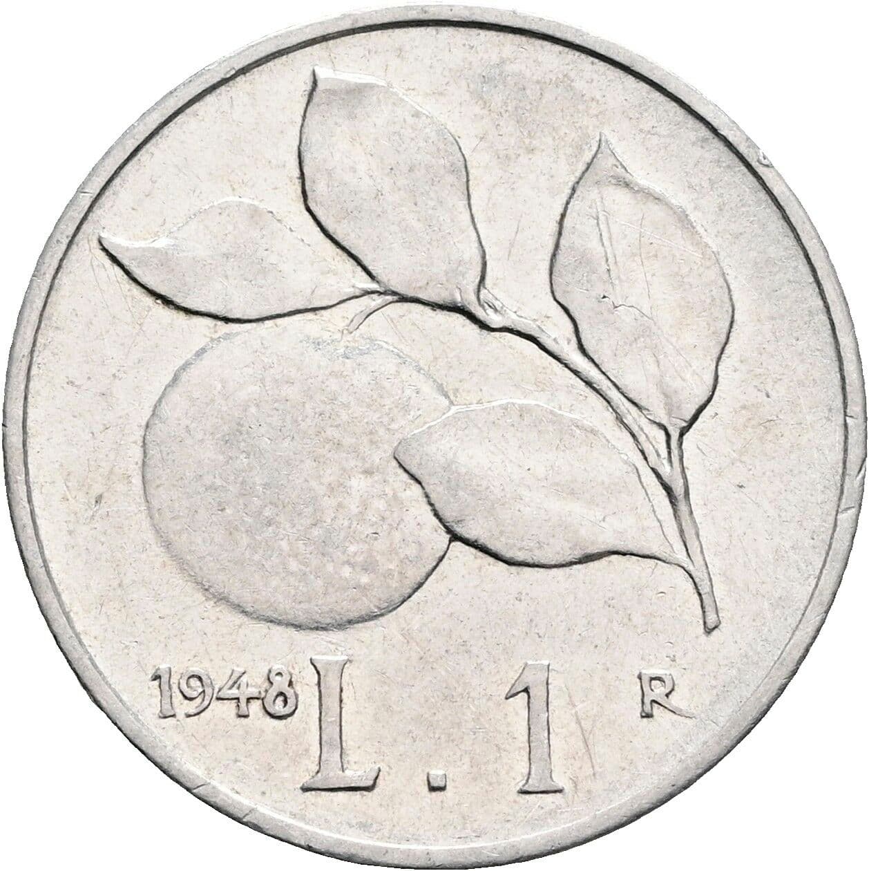 1 Lira 1948 – Rückseite