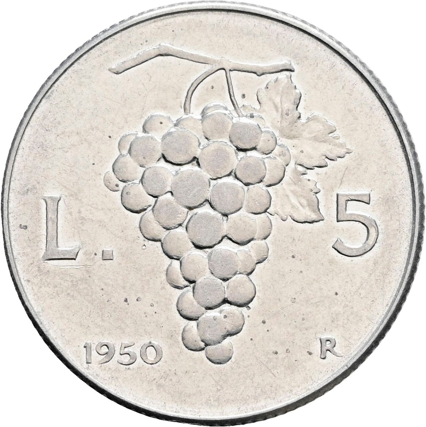 5 Lire 1950 – Rückseite