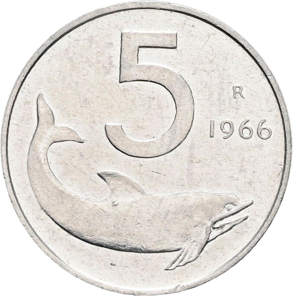 5 Lire 1966 – Vorderseite