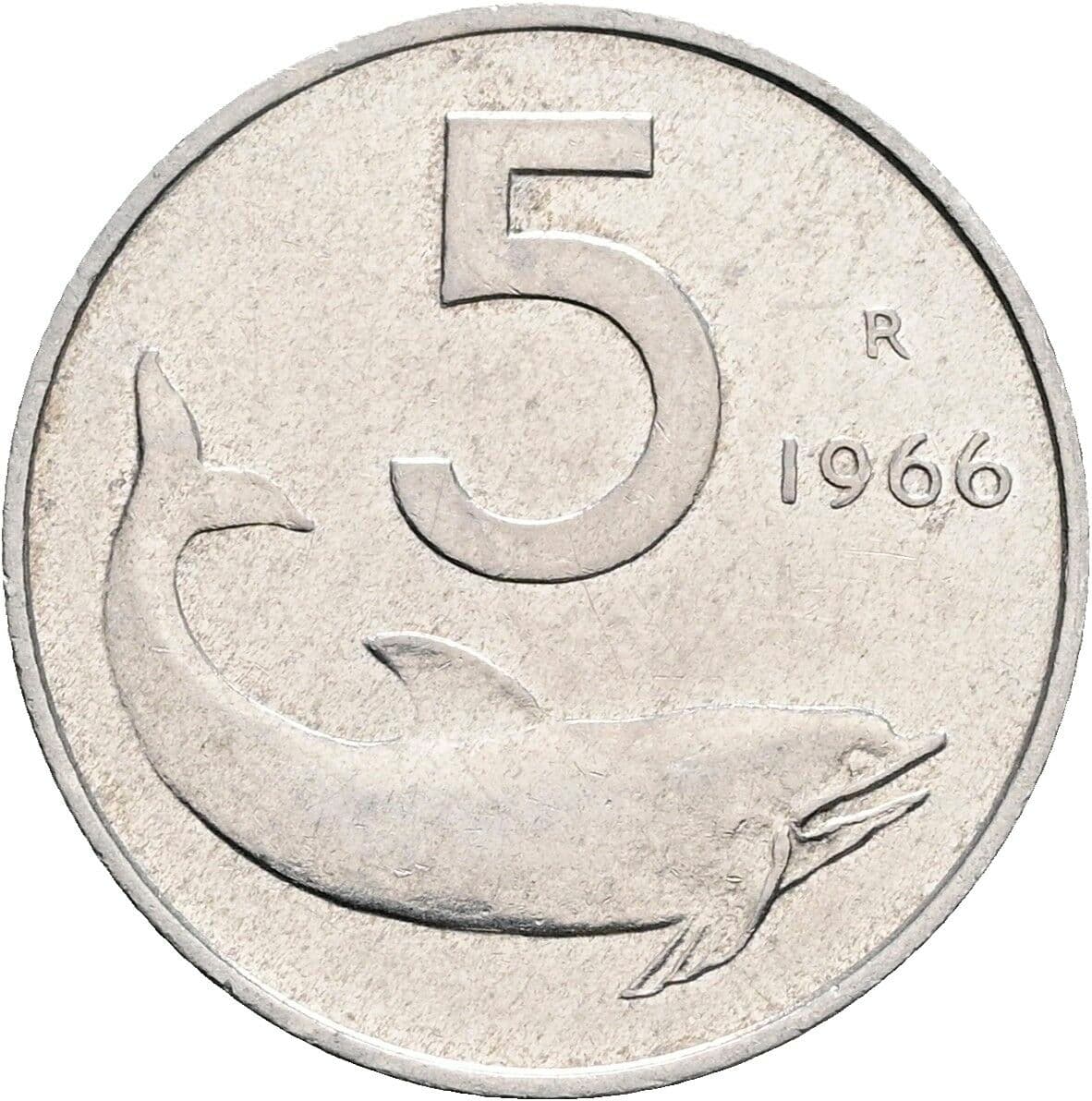 5 Lire 1966 – Vorderseite