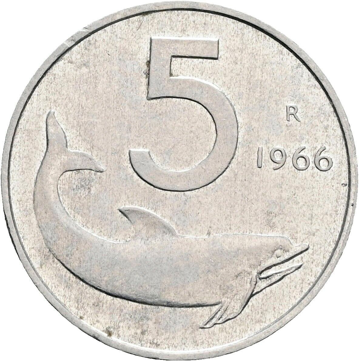 5 Lire 1966 – Vorderseite
