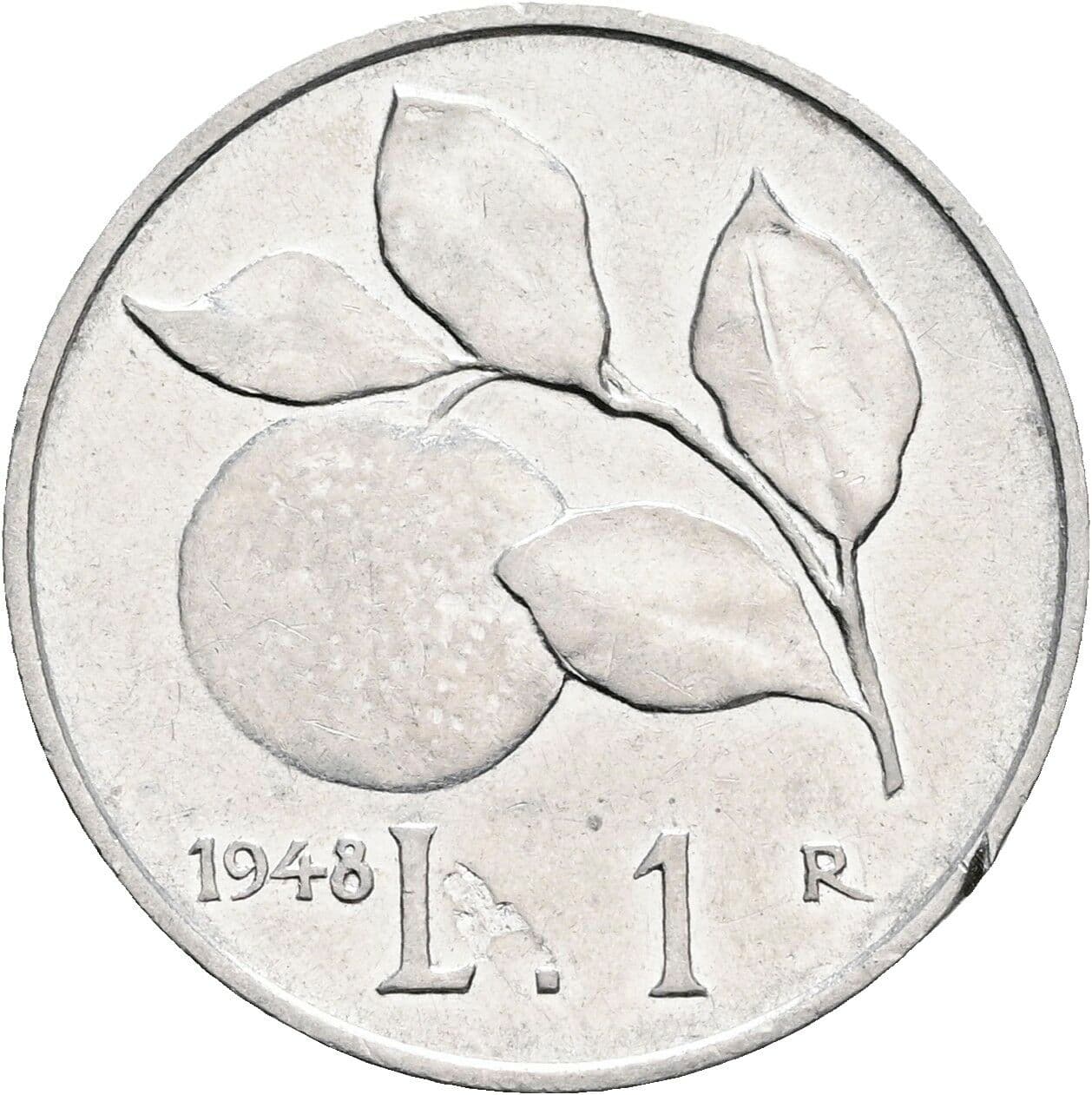 1 Lira 1948 – Rückseite