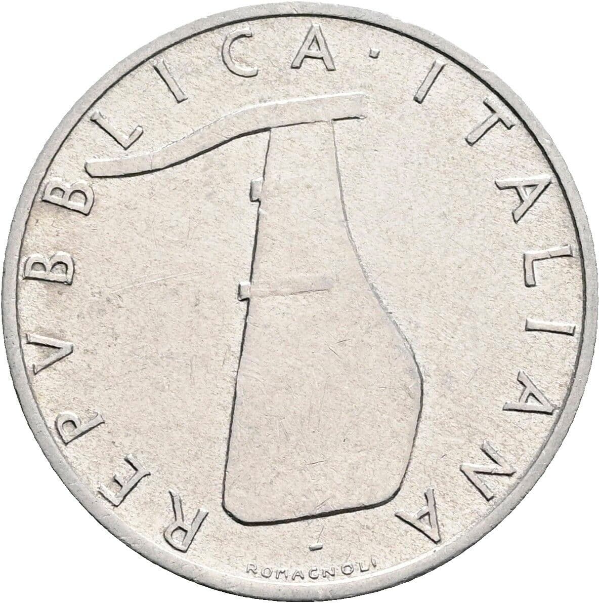 5 Lire 1966 – Rückseite