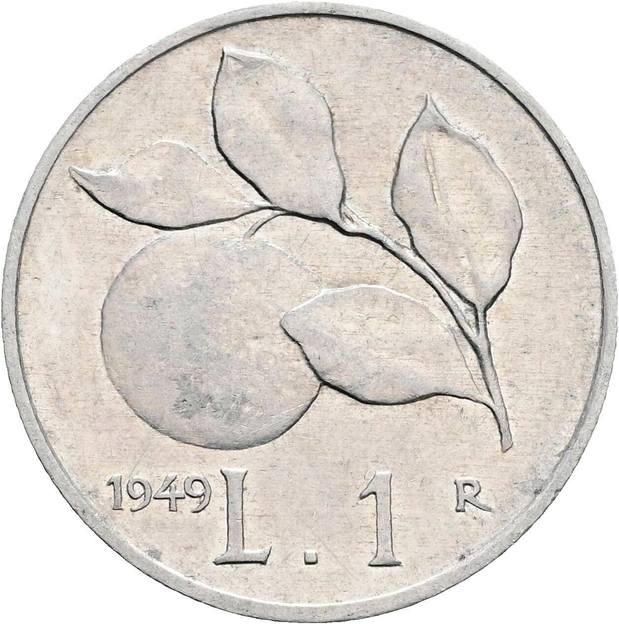 1 Lira 1949 – Rückseite