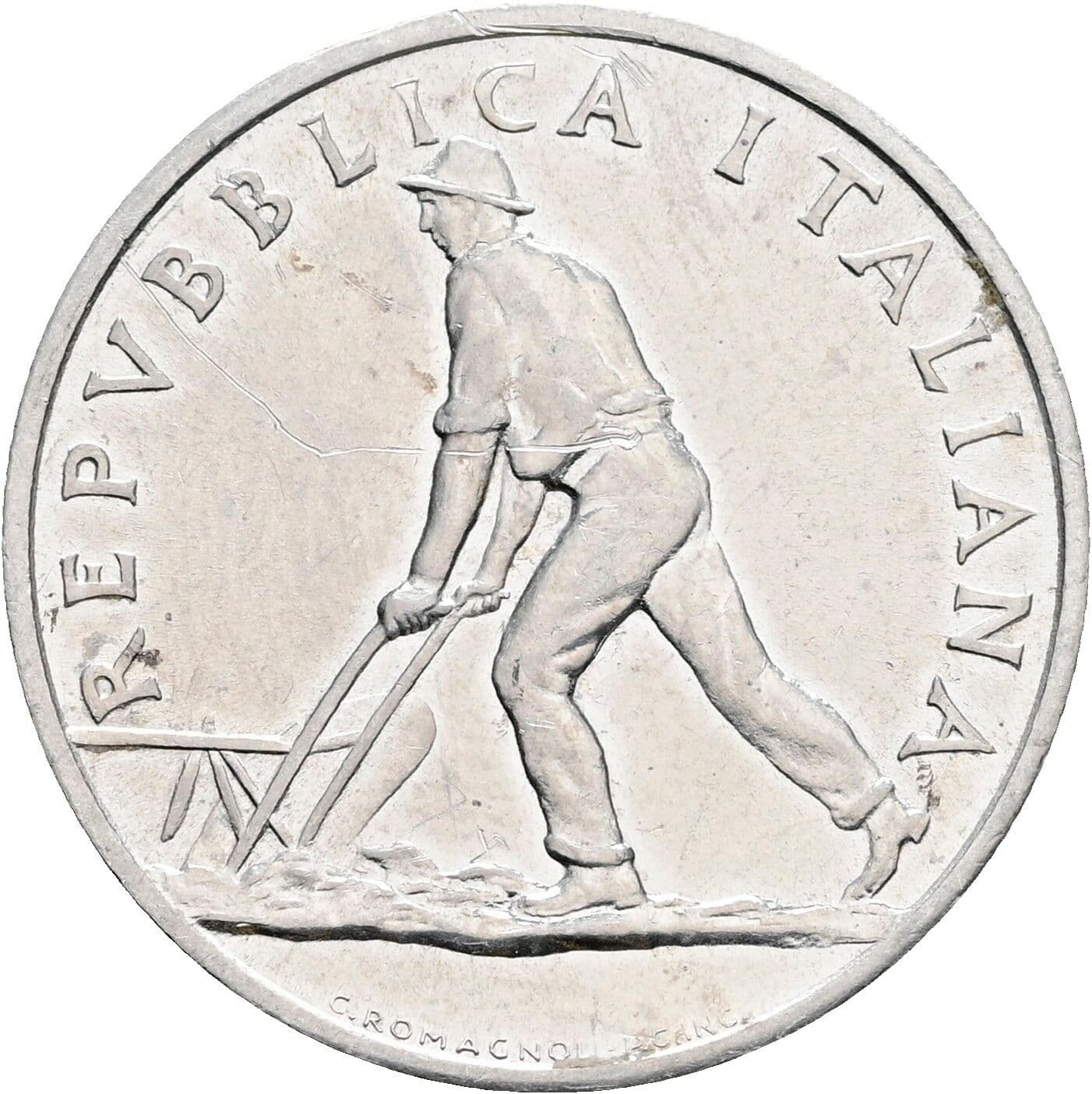 2 Lire 1948 – Vorderseite