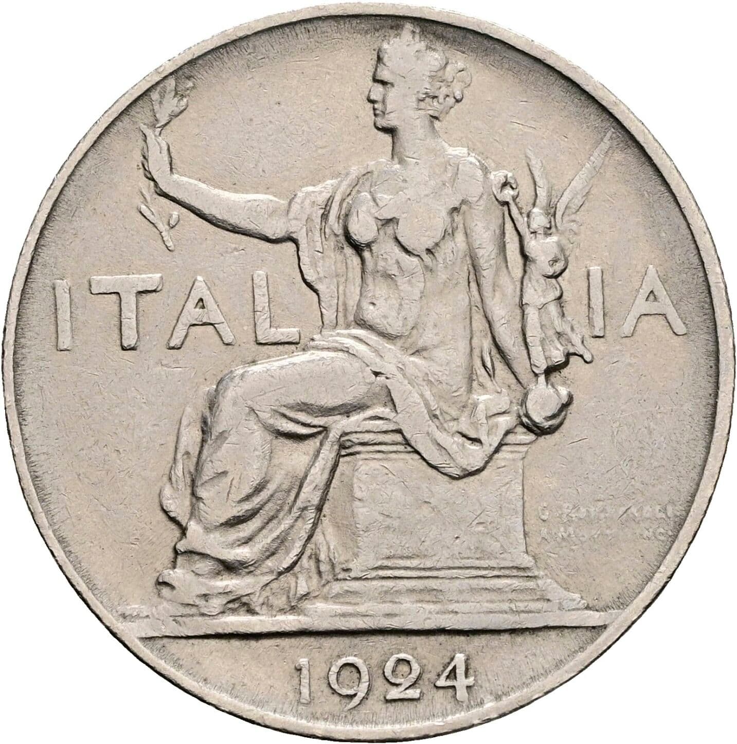 1 Lira 1924 – Rückseite
