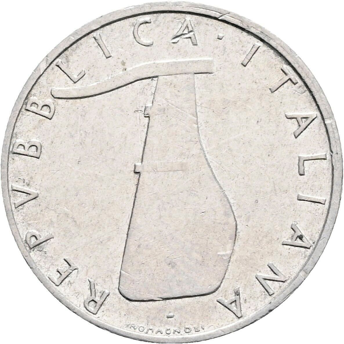 5 Lire 1966 – Rückseite