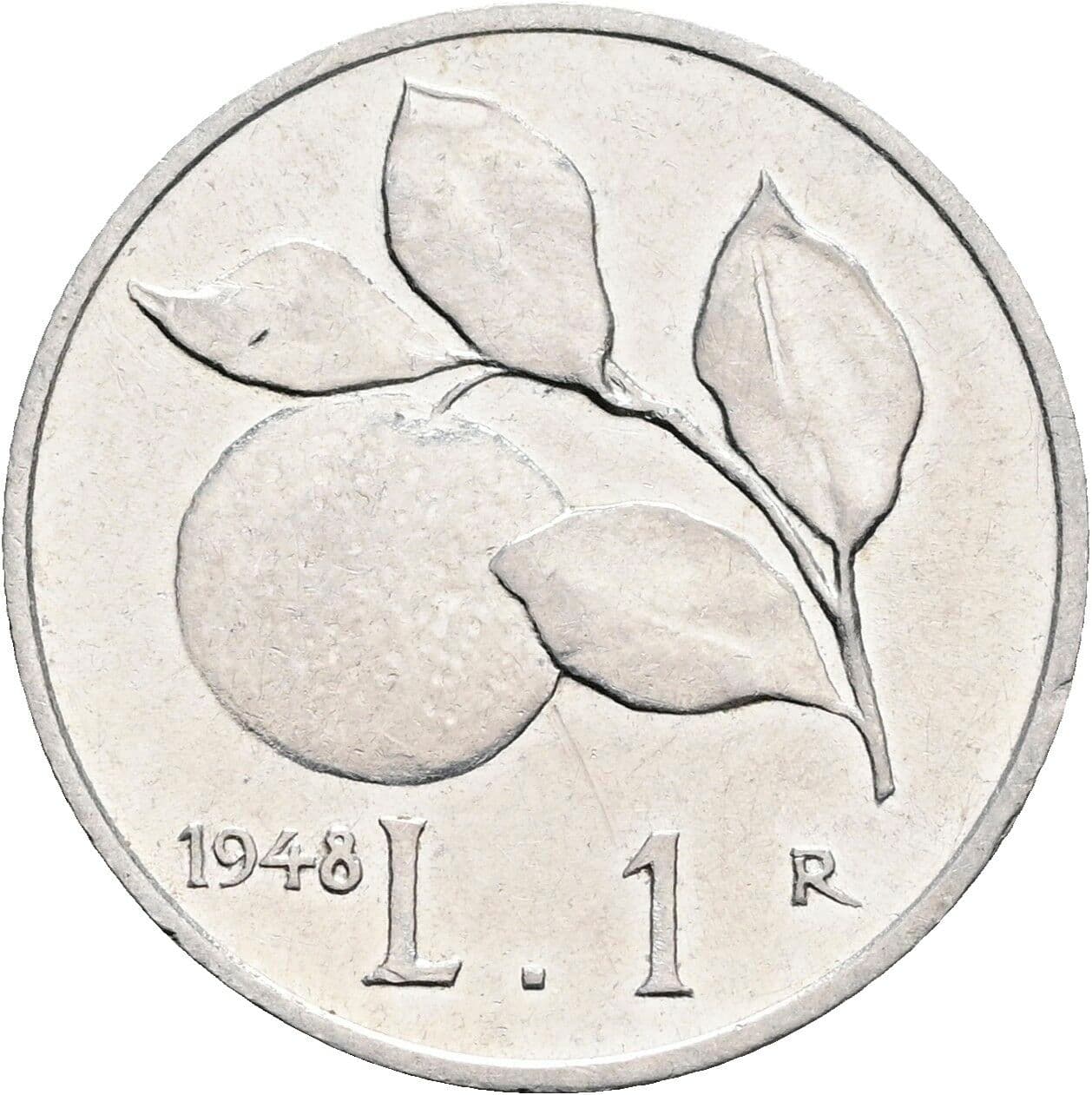 1 Lira 1948 – Rückseite