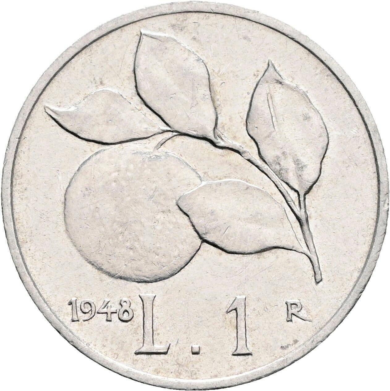 1 Lira 1948 – Rückseite