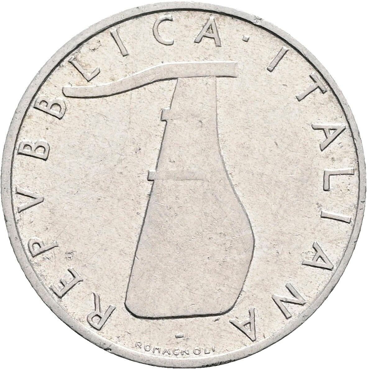 5 Lire 1966 – Rückseite