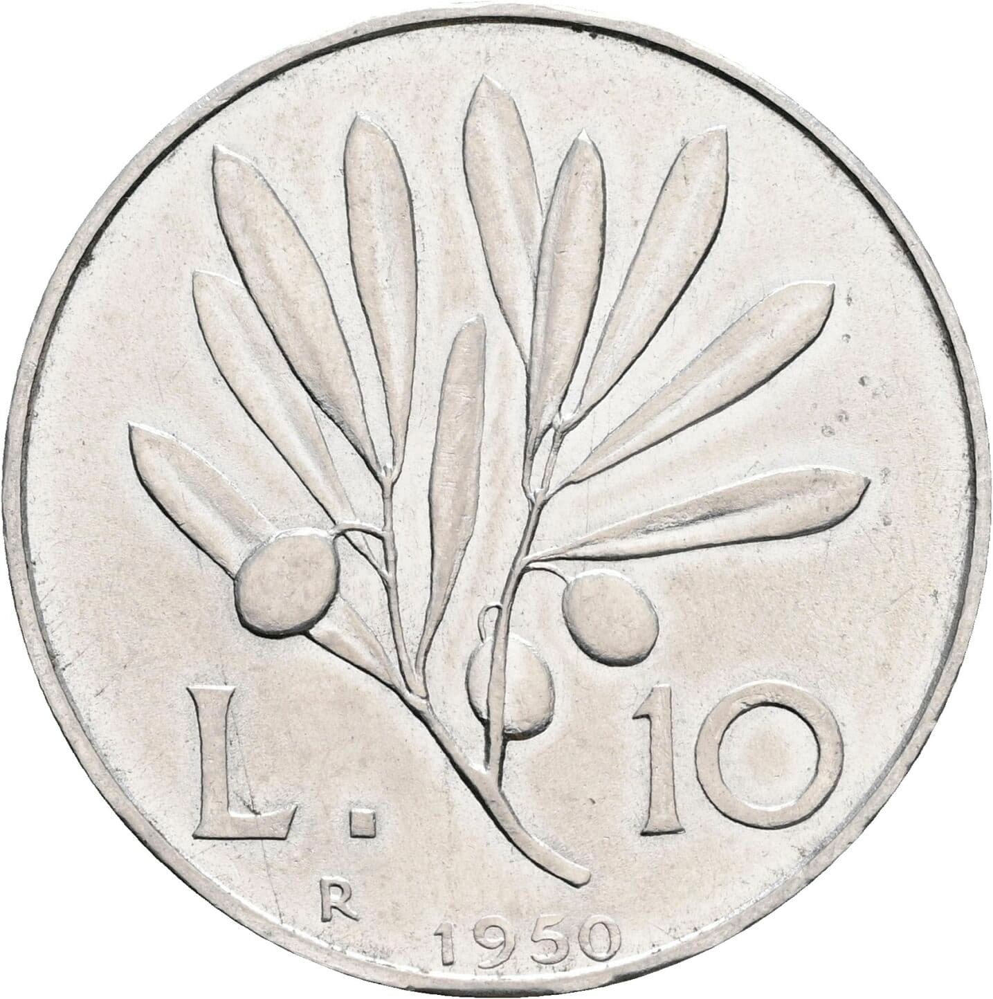 10 Lire 1950 – Vorderseite