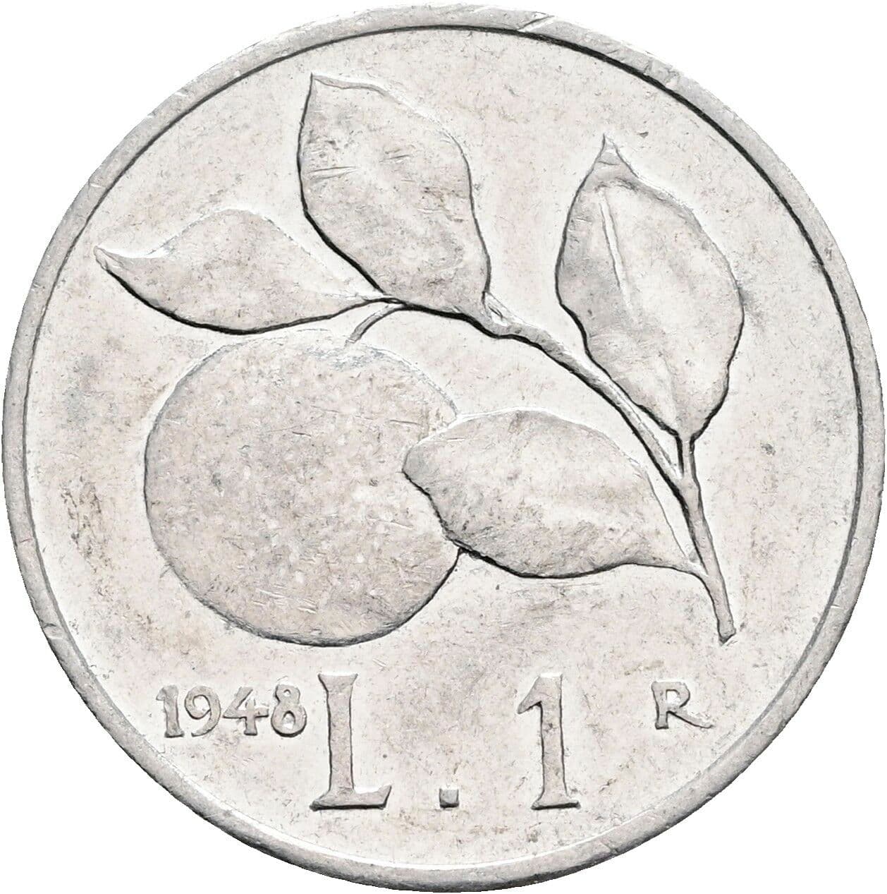 1 Lira 1948 – Rückseite