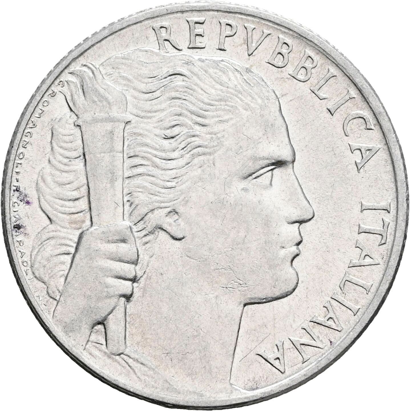 5 Lire 1948 – Vorderseite