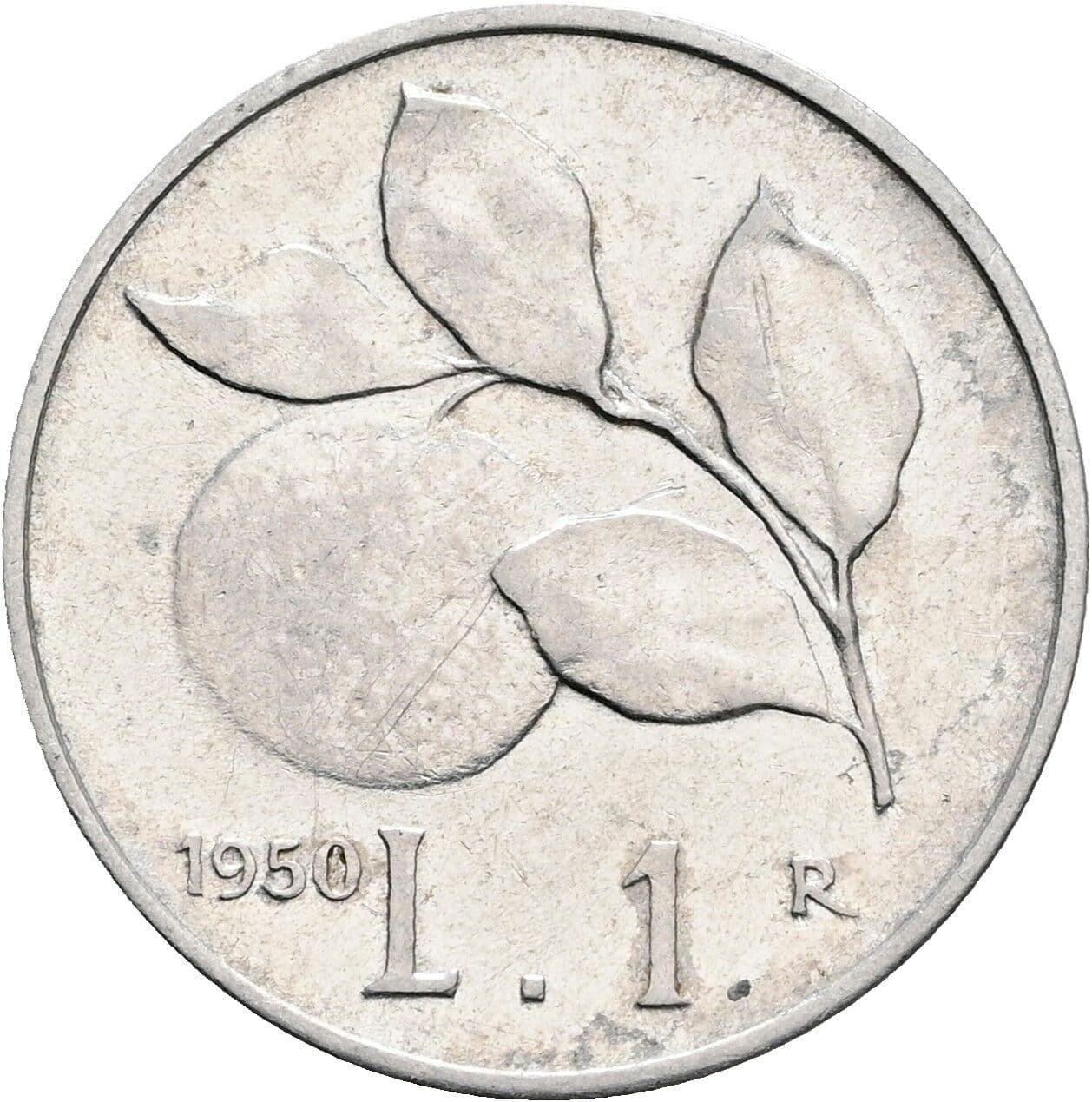 1 Lira 1950 – Rückseite