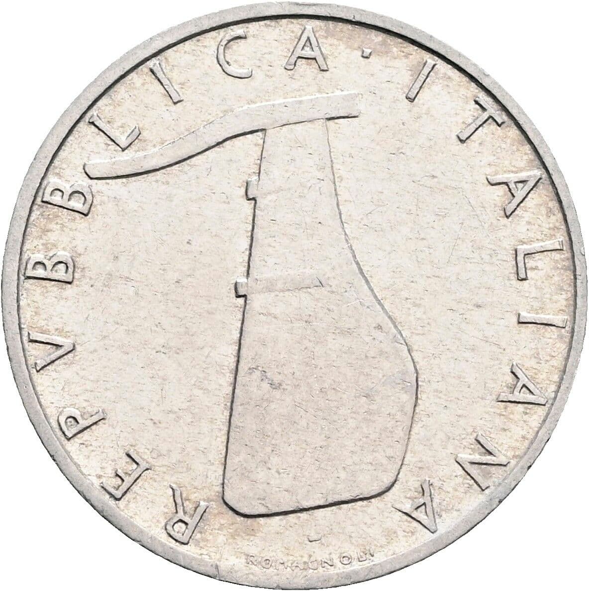 5 Lire 1966 – Rückseite