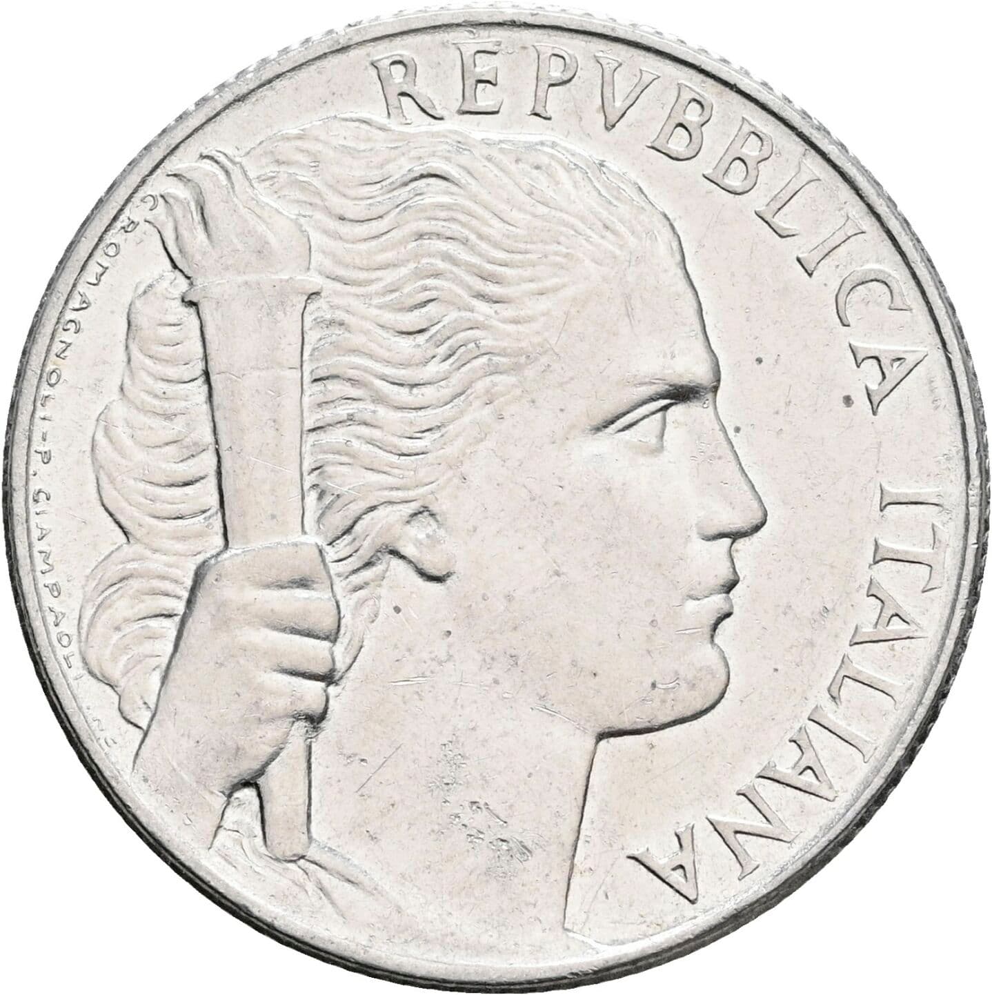 5 Lire 1949 – Vorderseite