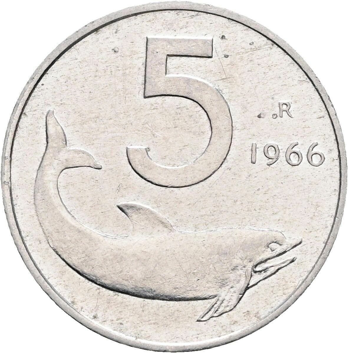 5 Lire 1966 – Vorderseite