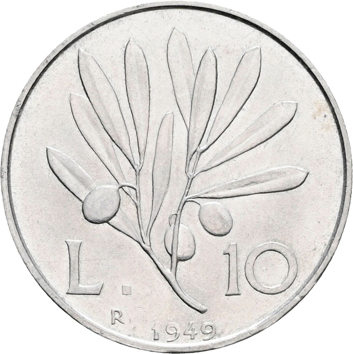 10 Lire 1949 – Vorderseite