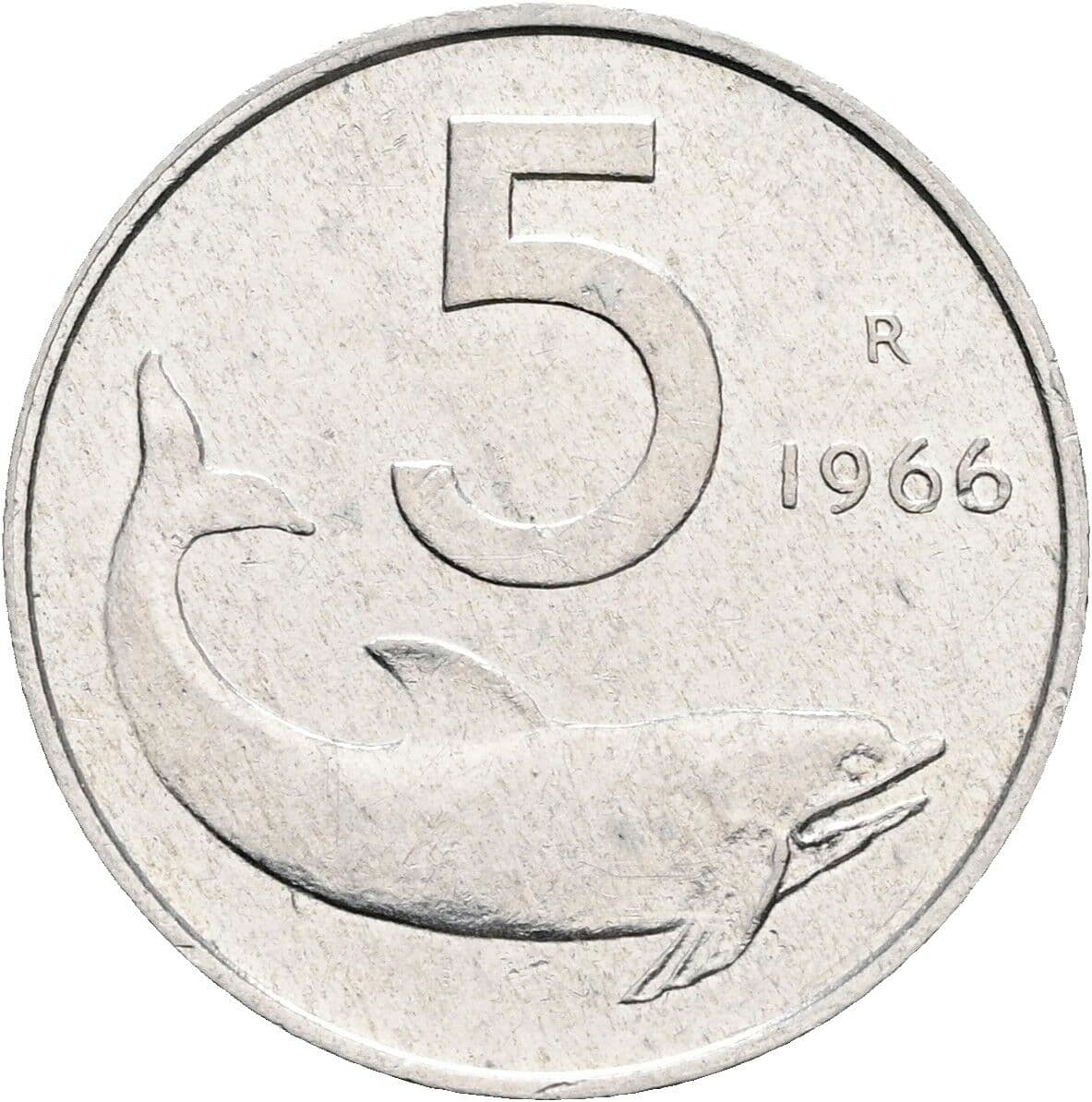 5 Lire 1966 – Vorderseite