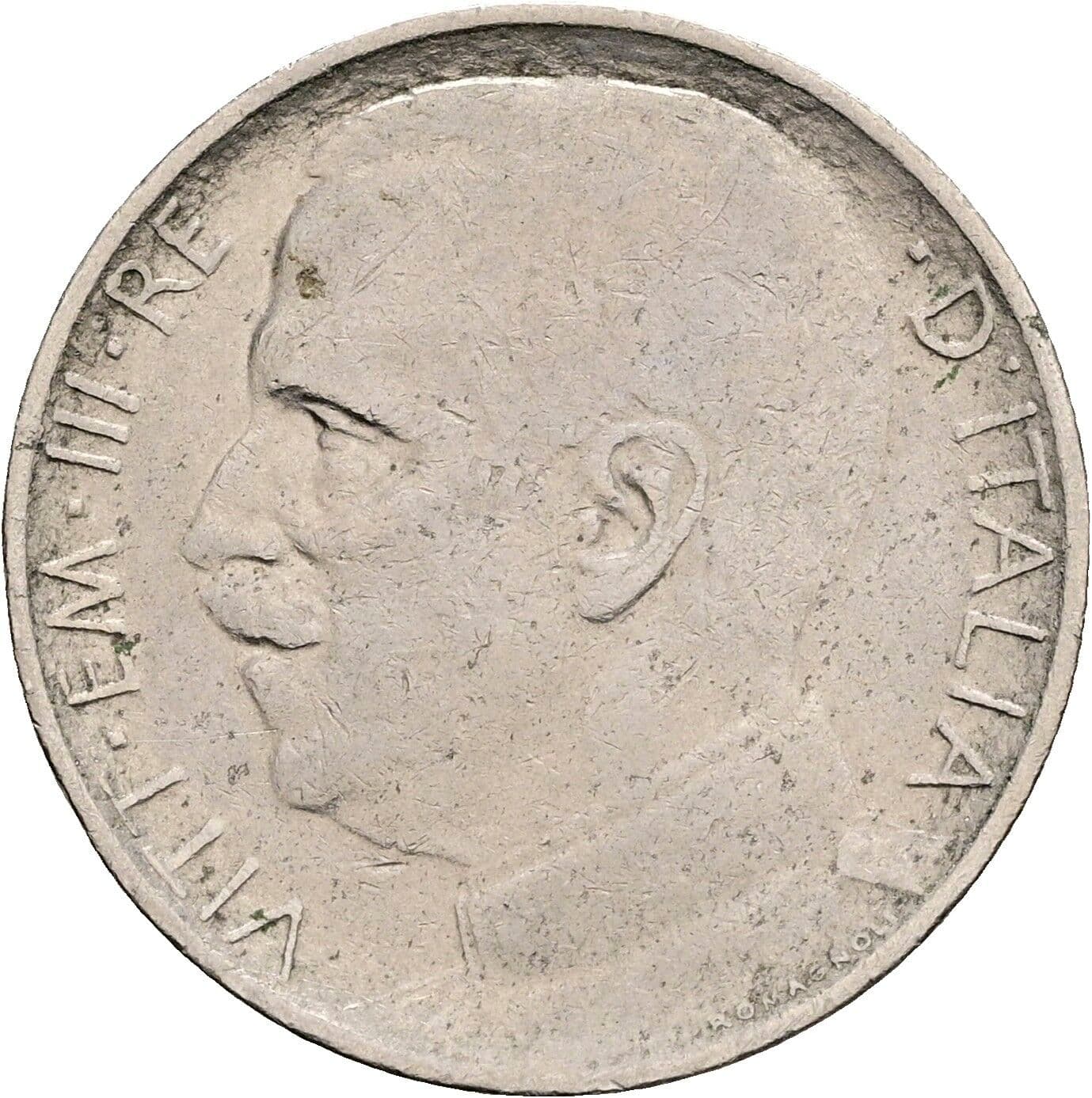 50 Centesimi Vittorio Emanuele III. 1900-1946 1925 – Vorderseite