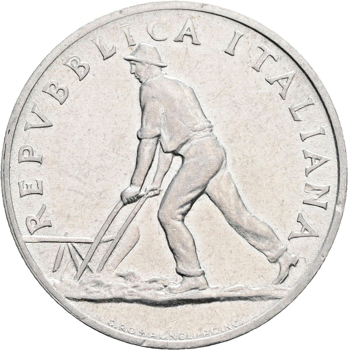 2 Lire 1950 – Vorderseite