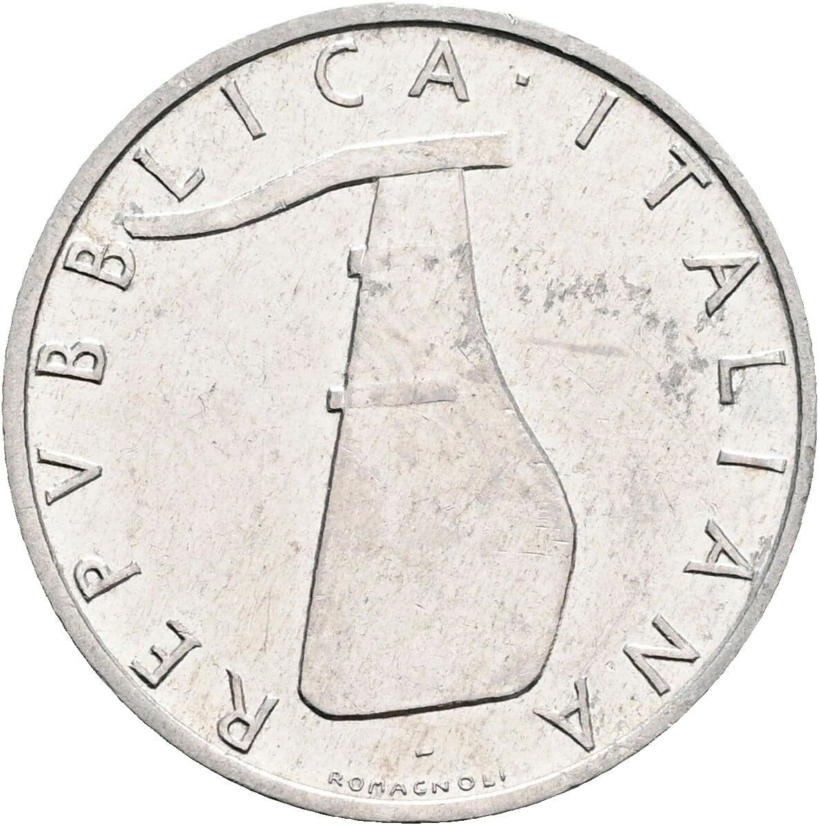 5 Lire 1966 – Rückseite
