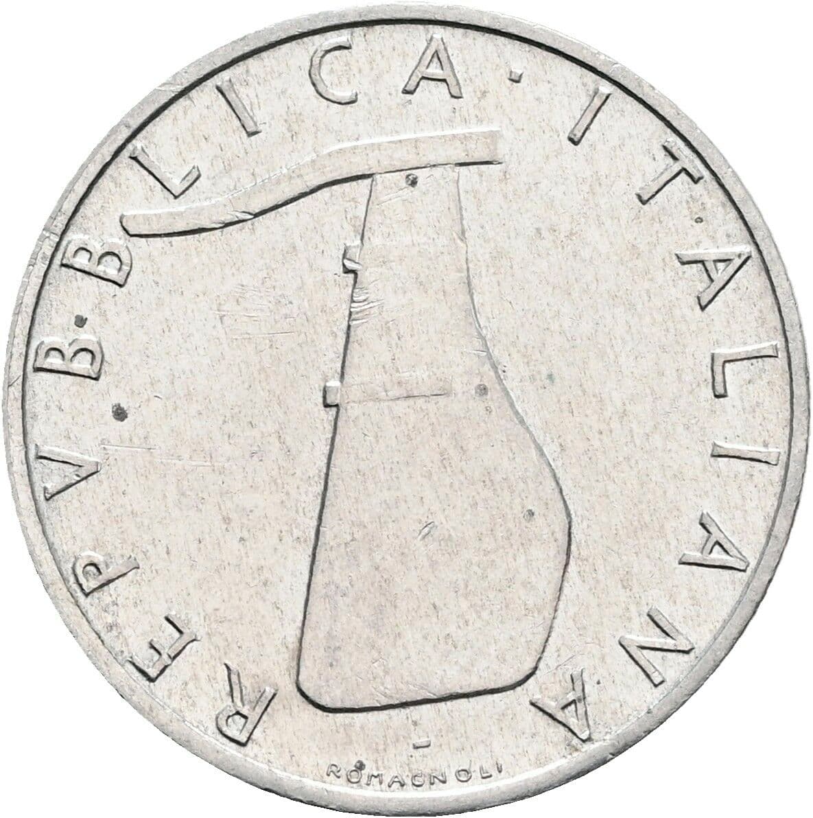 5 Lire 1966 – Rückseite