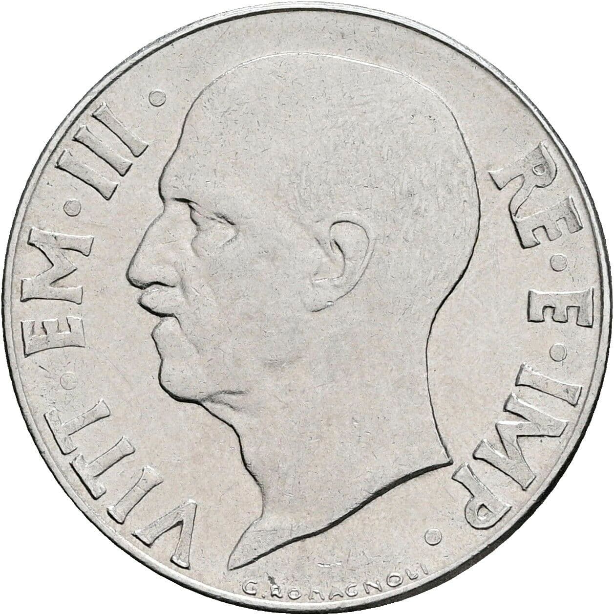 20 Centesimi Vittorio Emanuele III. 1900-1946 1942 – Vorderseite