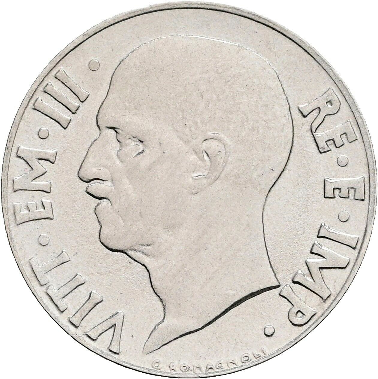 20 Centesimi Vittorio Emanuele III. 1900-1946 1939 – Vorderseite