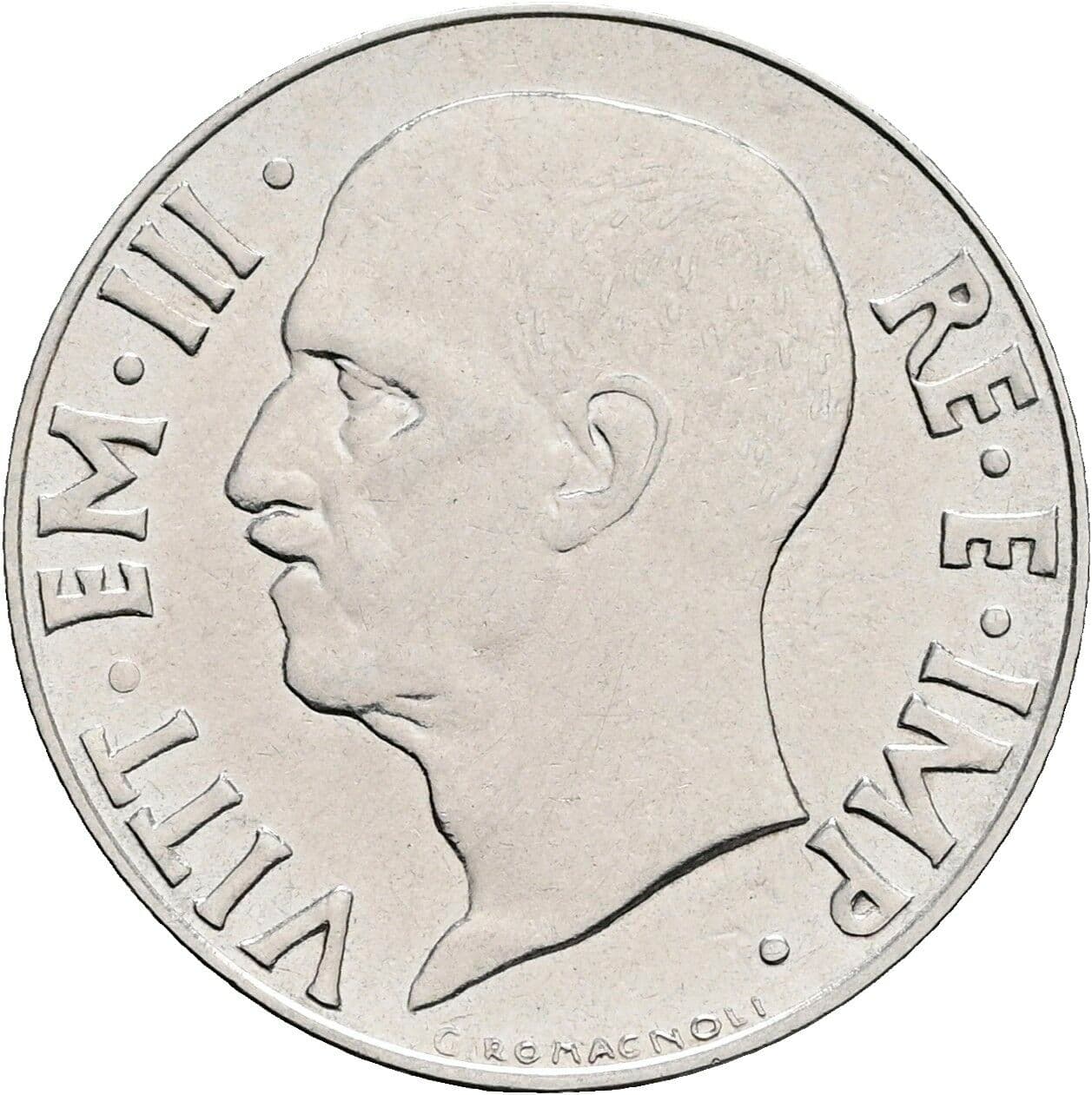 20 Centesimi Vittorio Emanuele III. 1900-1946 1940 – Vorderseite