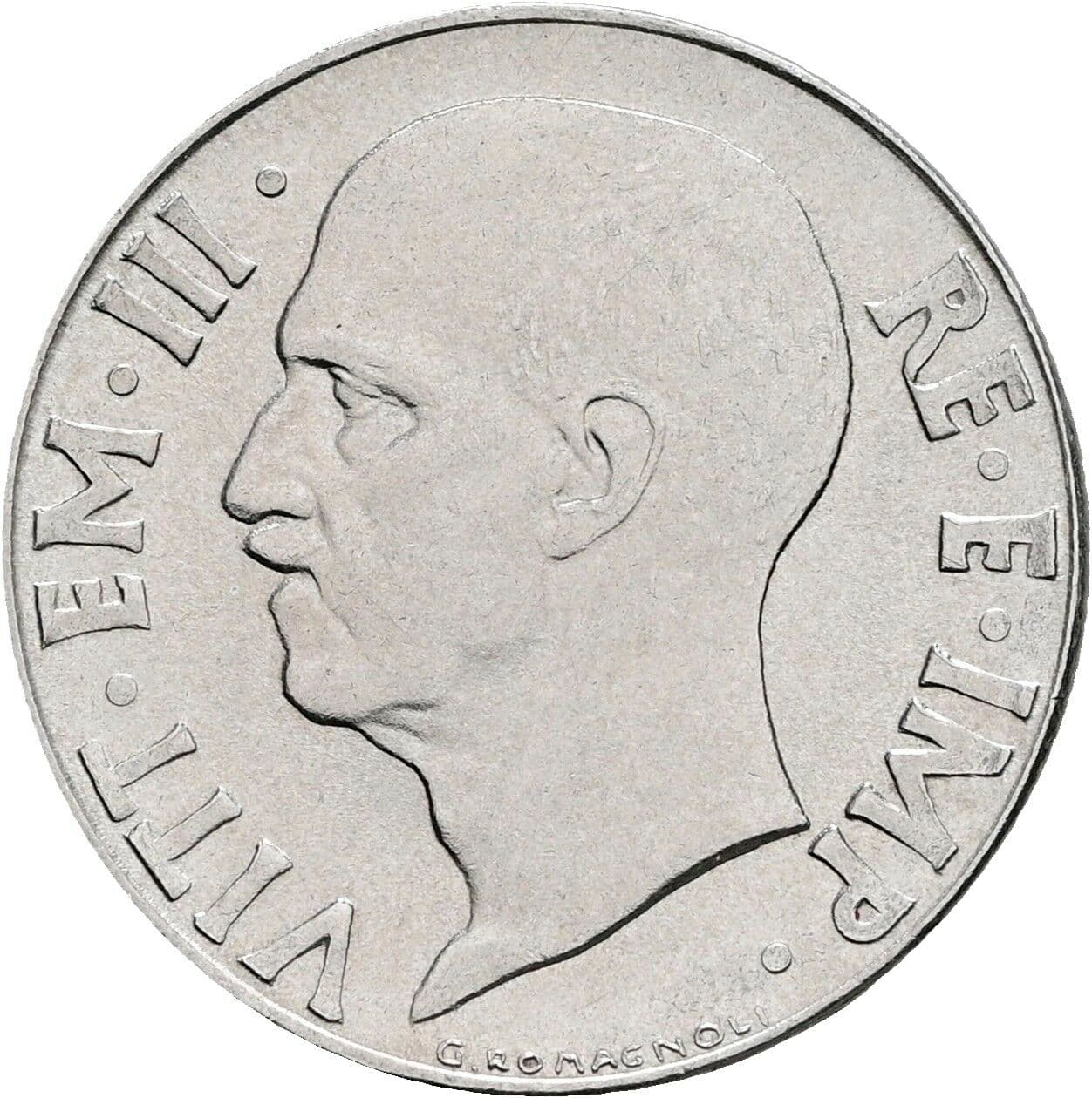 20 Centesimi Vittorio Emanuele III. 1900-1946 1942 – Vorderseite