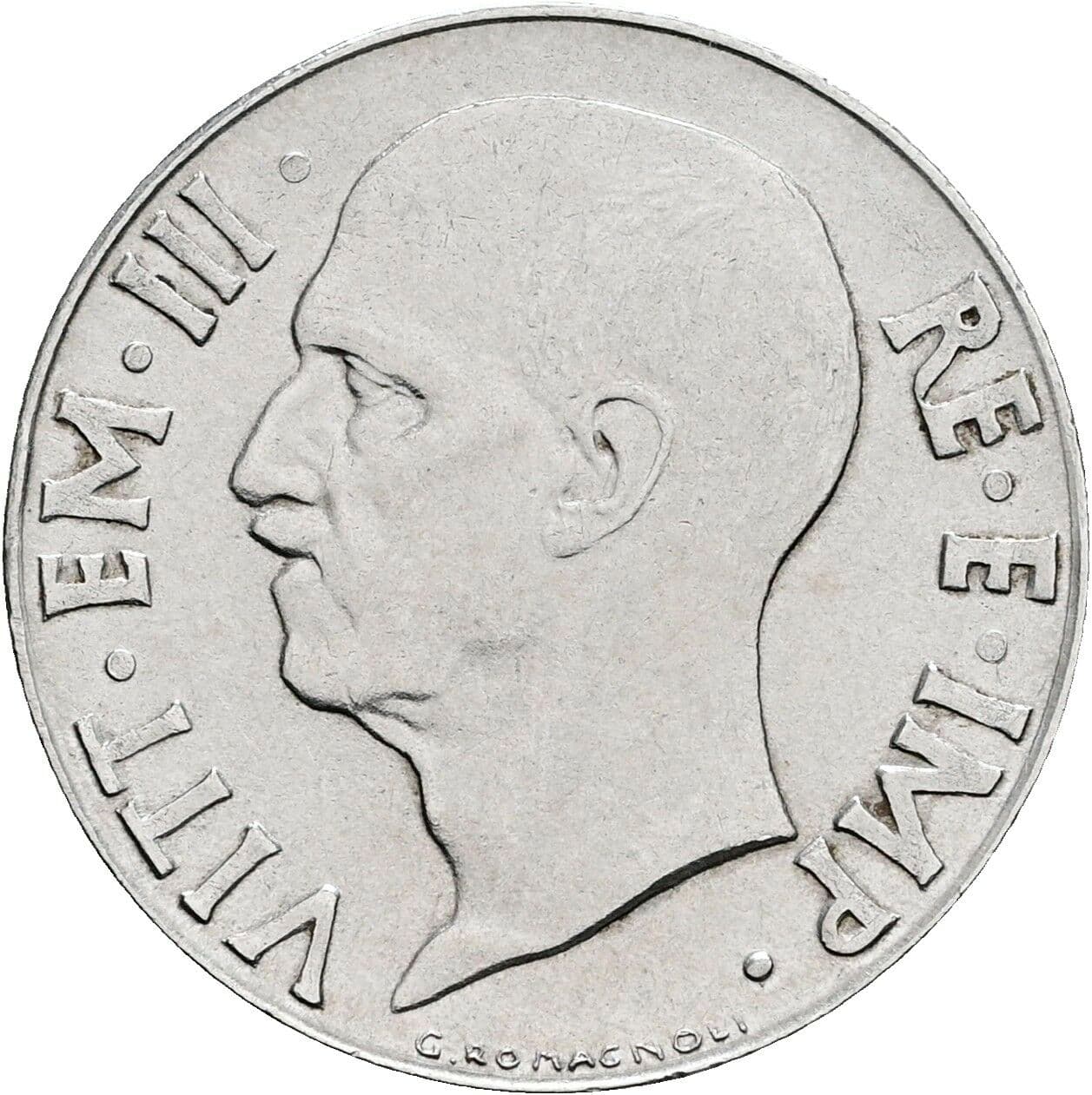 20 Centesimi Vittorio Emanuele III. 1900-1946 1942 – Vorderseite