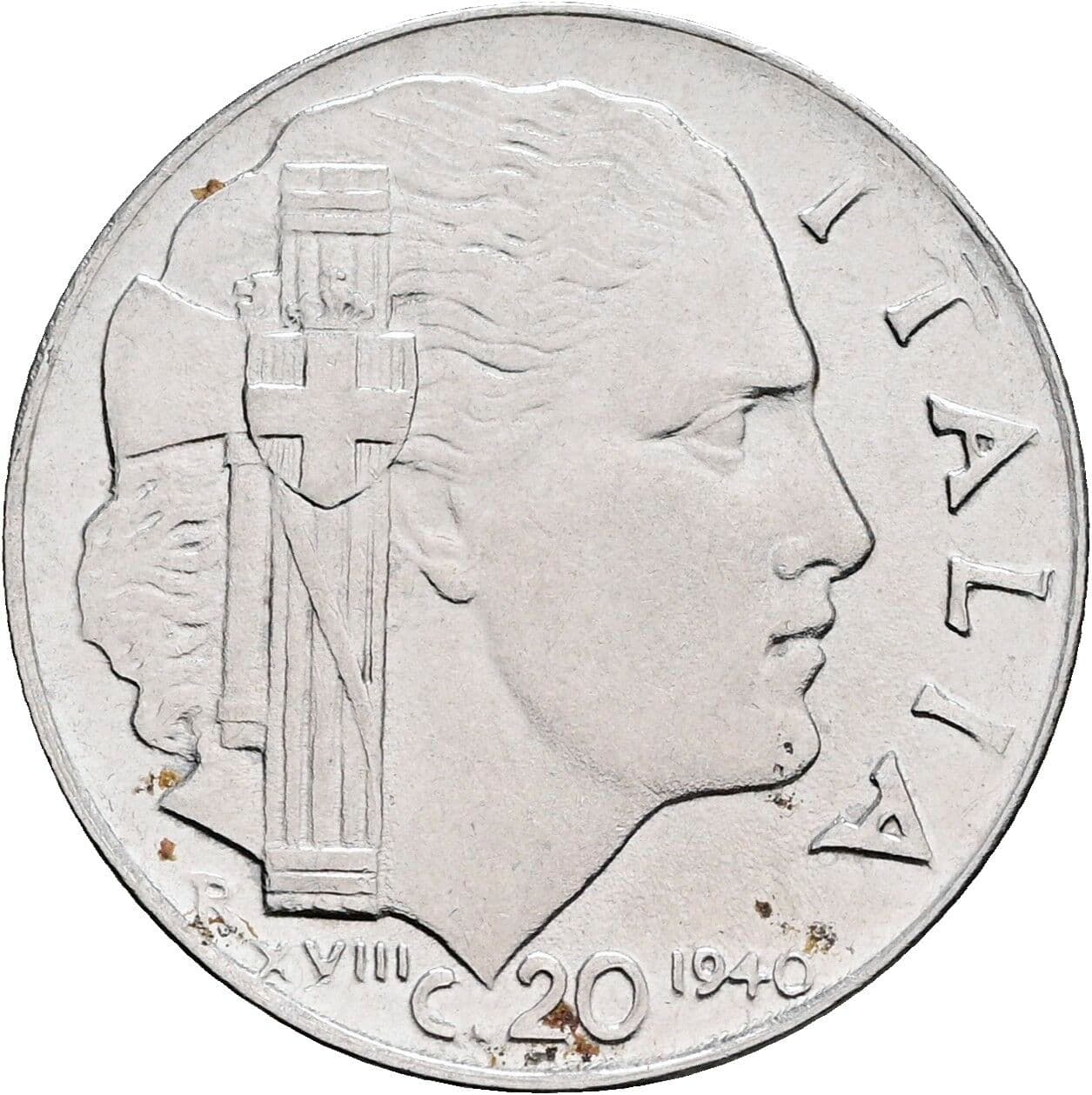 20 Centesimi Vittorio Emanuele III. 1900-1946 1940 – Rückseite