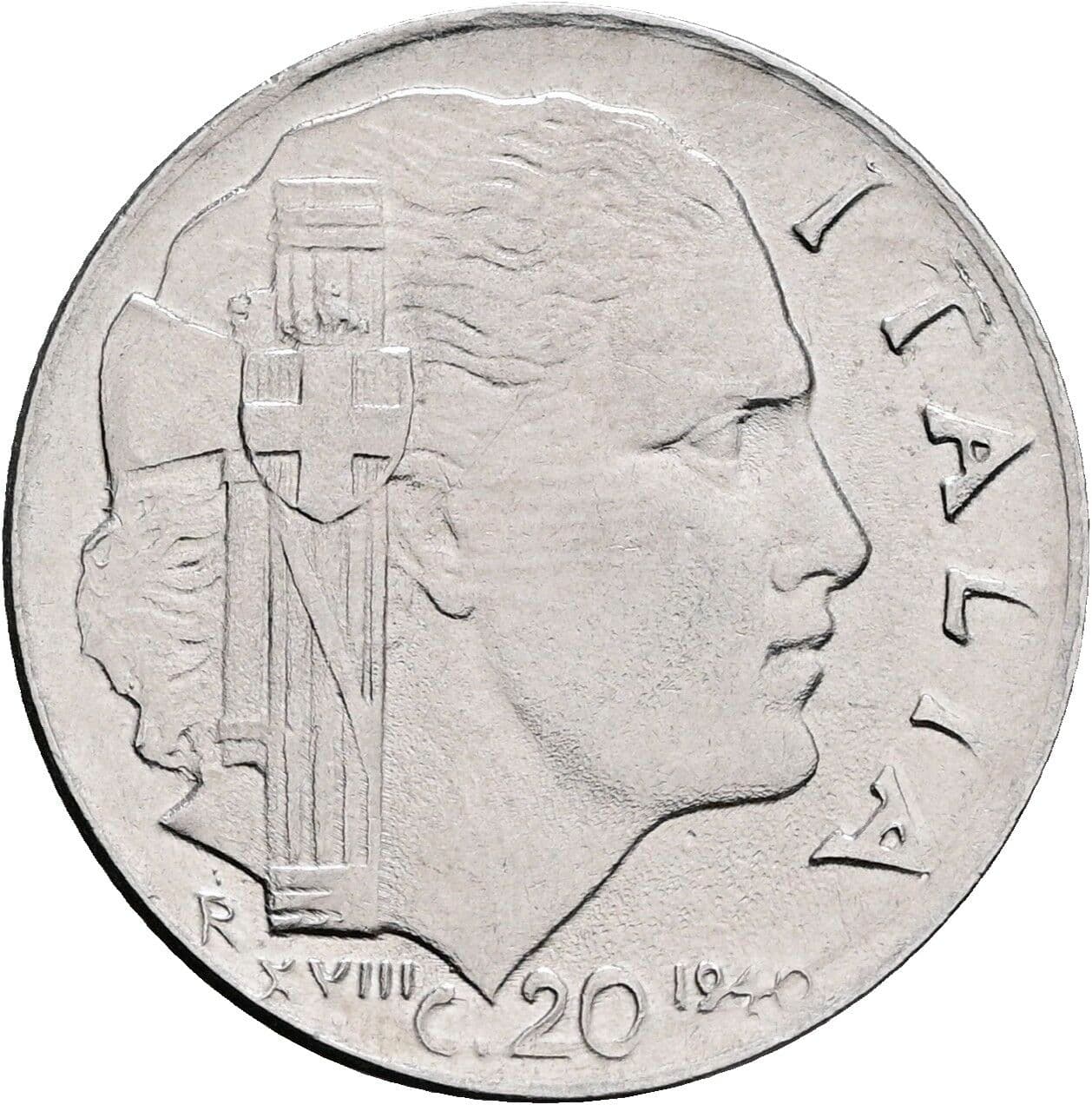 20 Centesimi Vittorio Emanuele III. 1900-1946 1940 – Rückseite