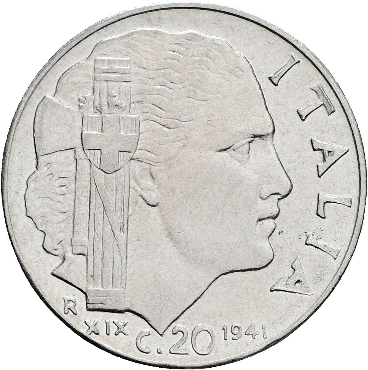20 Centesimi Vittorio Emanuele III. 1900-1946 1941 – Rückseite
