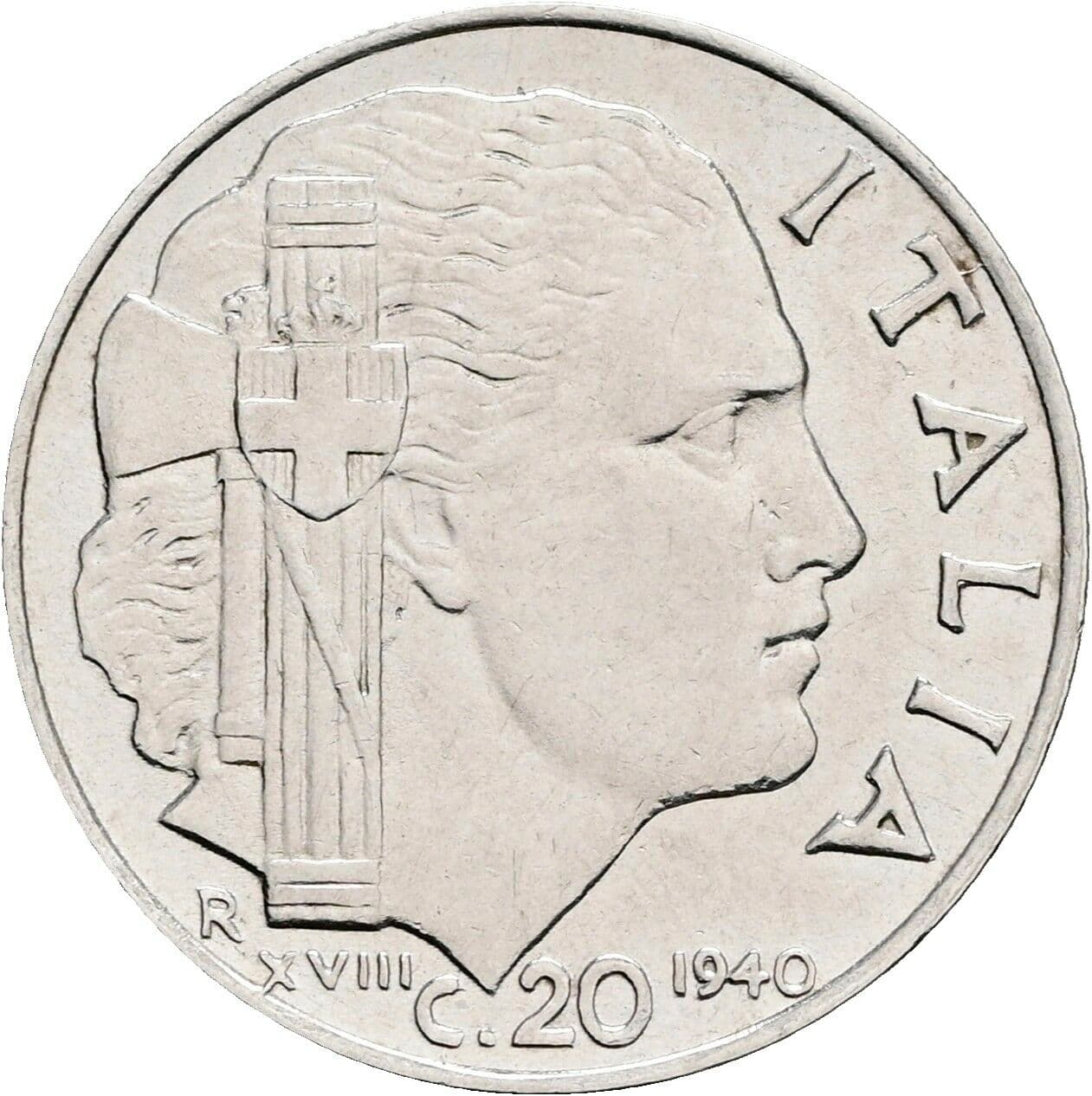 20 Centesimi Vittorio Emanuele III. 1900-1946 1940 – Rückseite