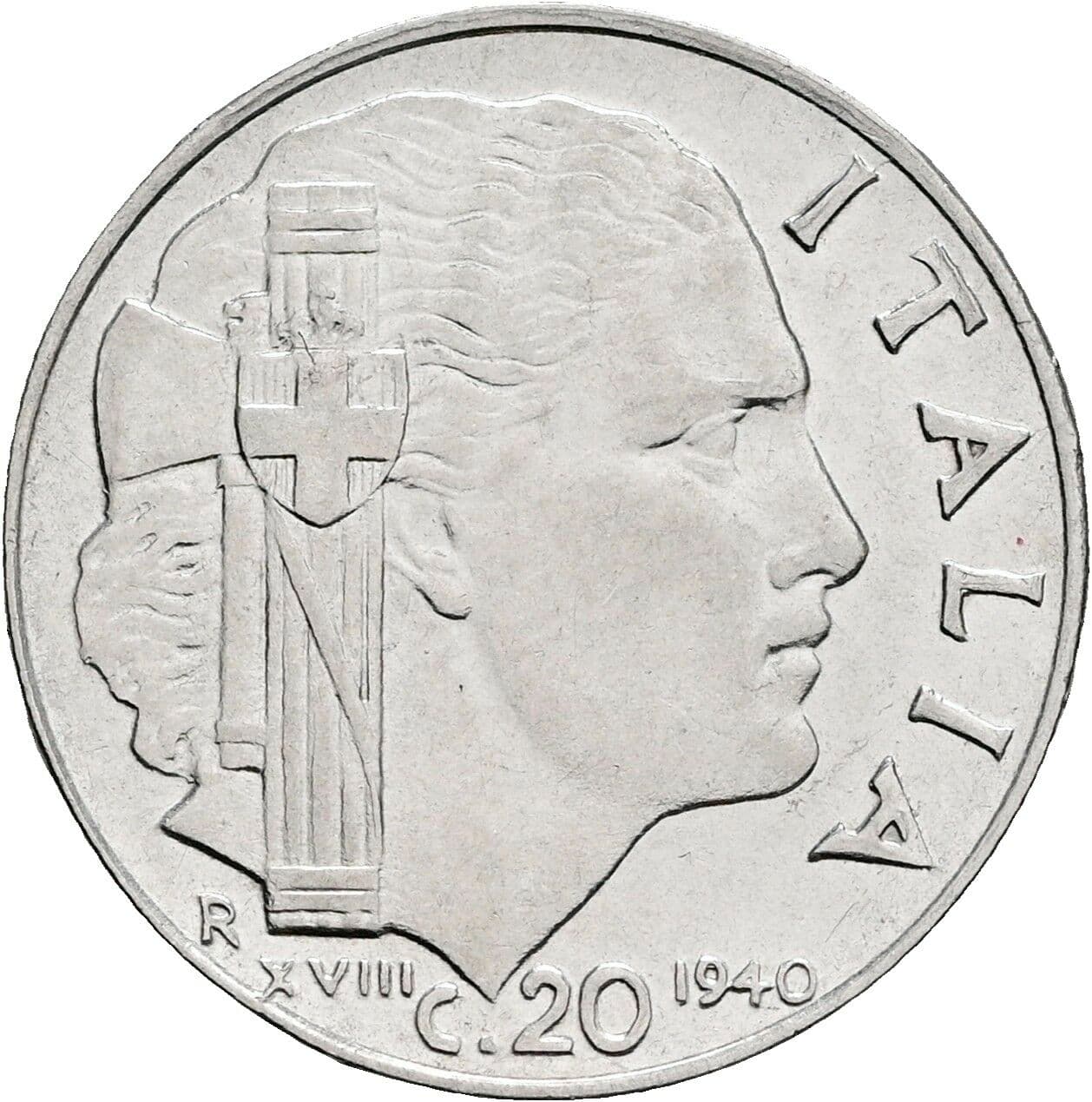 20 Centesimi Vittorio Emanuele III. 1900-1946 1940 – Rückseite