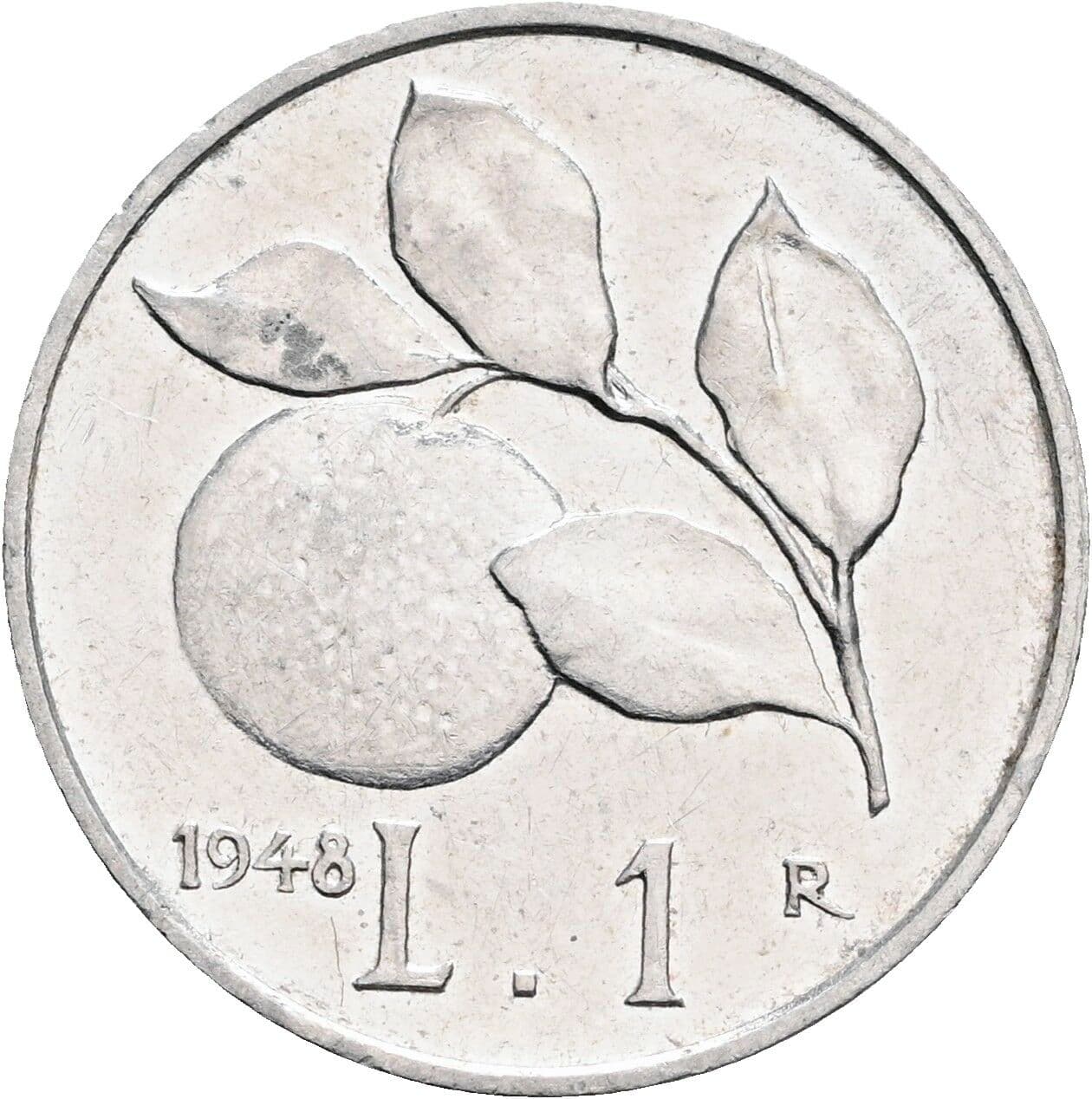 1 Lira 1948 – Rückseite
