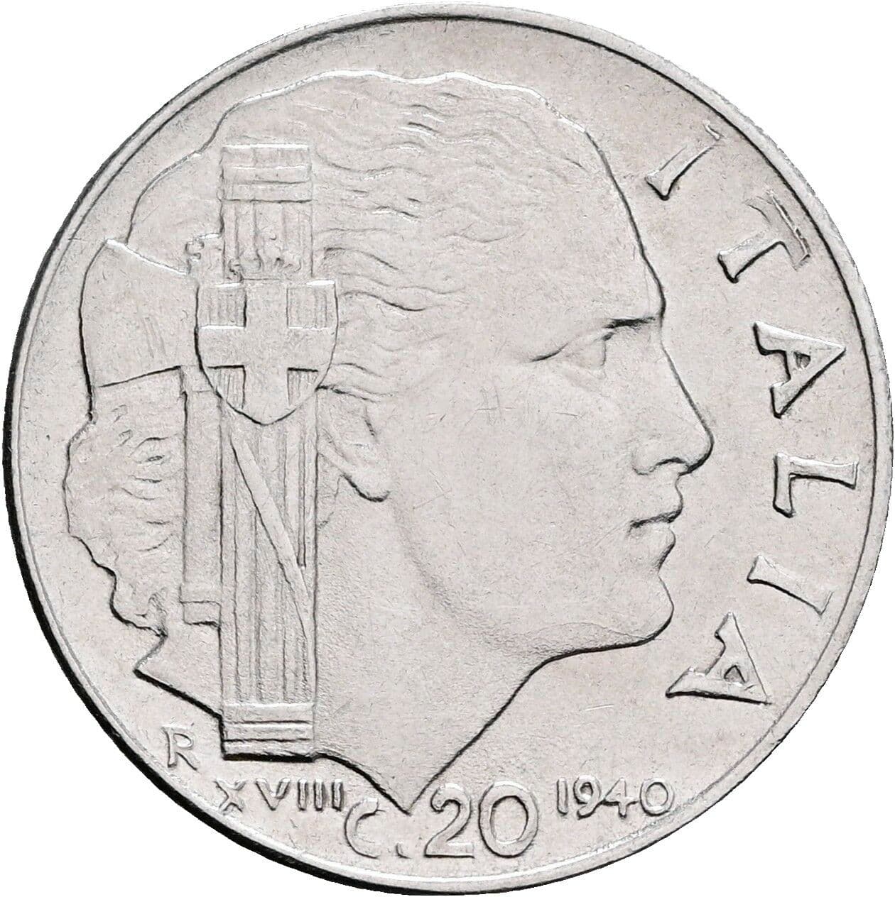 20 Centesimi Vittorio Emanuele III. 1900-1946 1940 – Rückseite