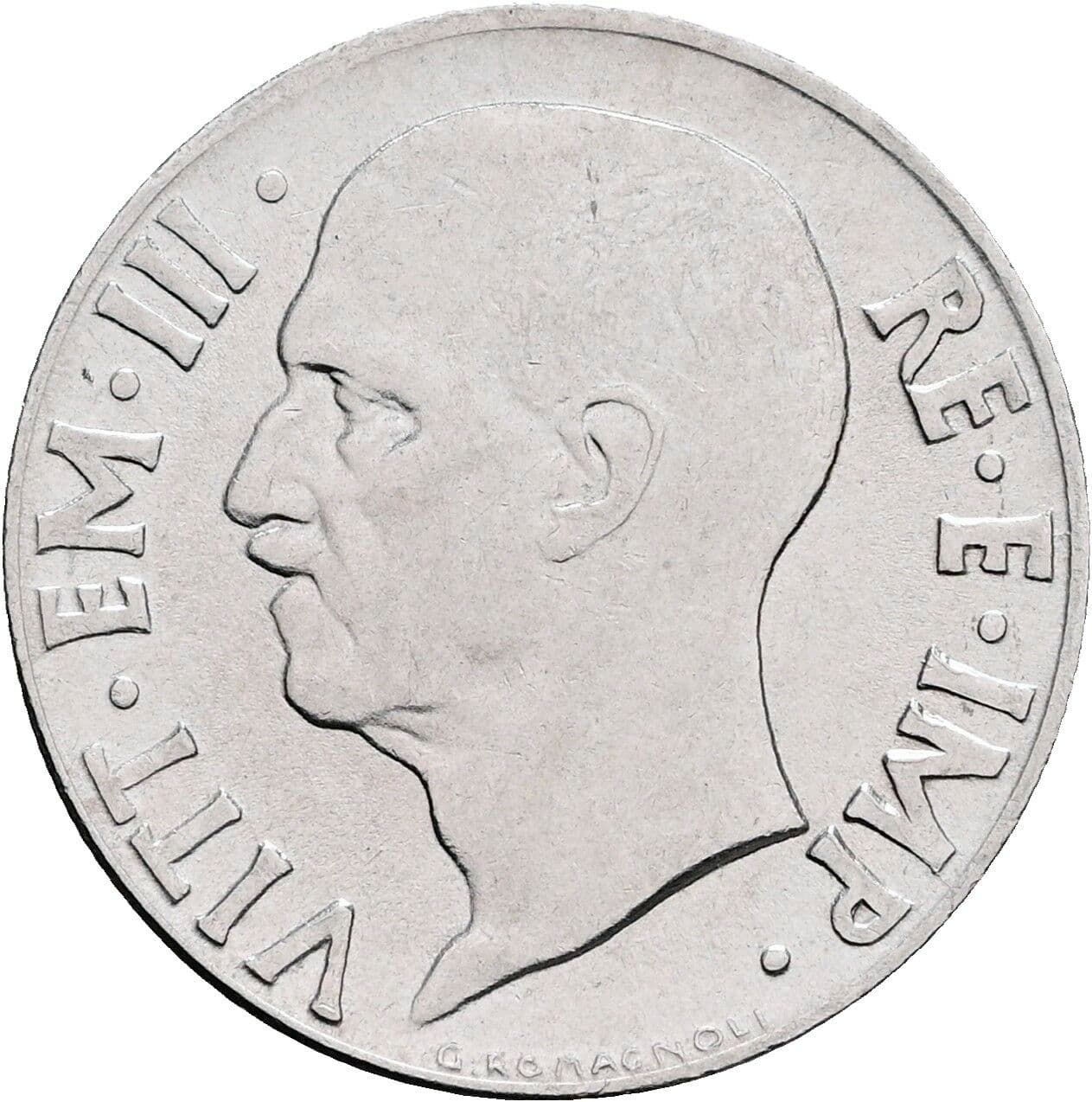 20 Centesimi Vittorio Emanuele III. 1900-1946 1940 – Vorderseite