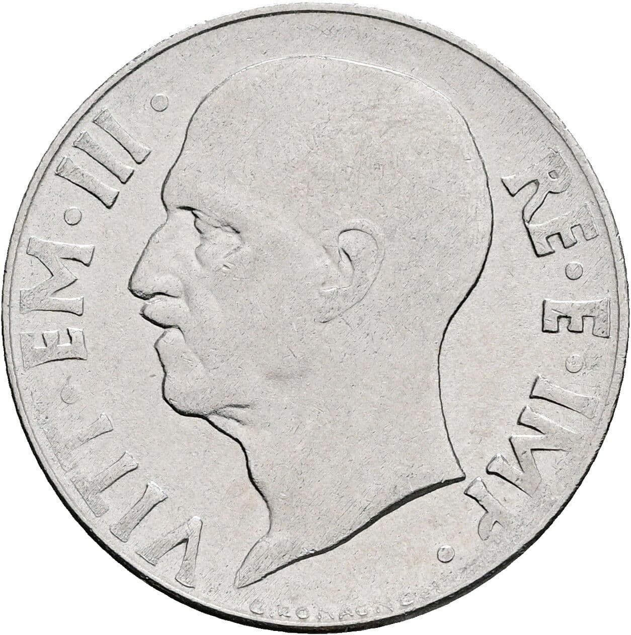 20 Centesimi Vittorio Emanuele III. 1900-1946 1941 – Vorderseite