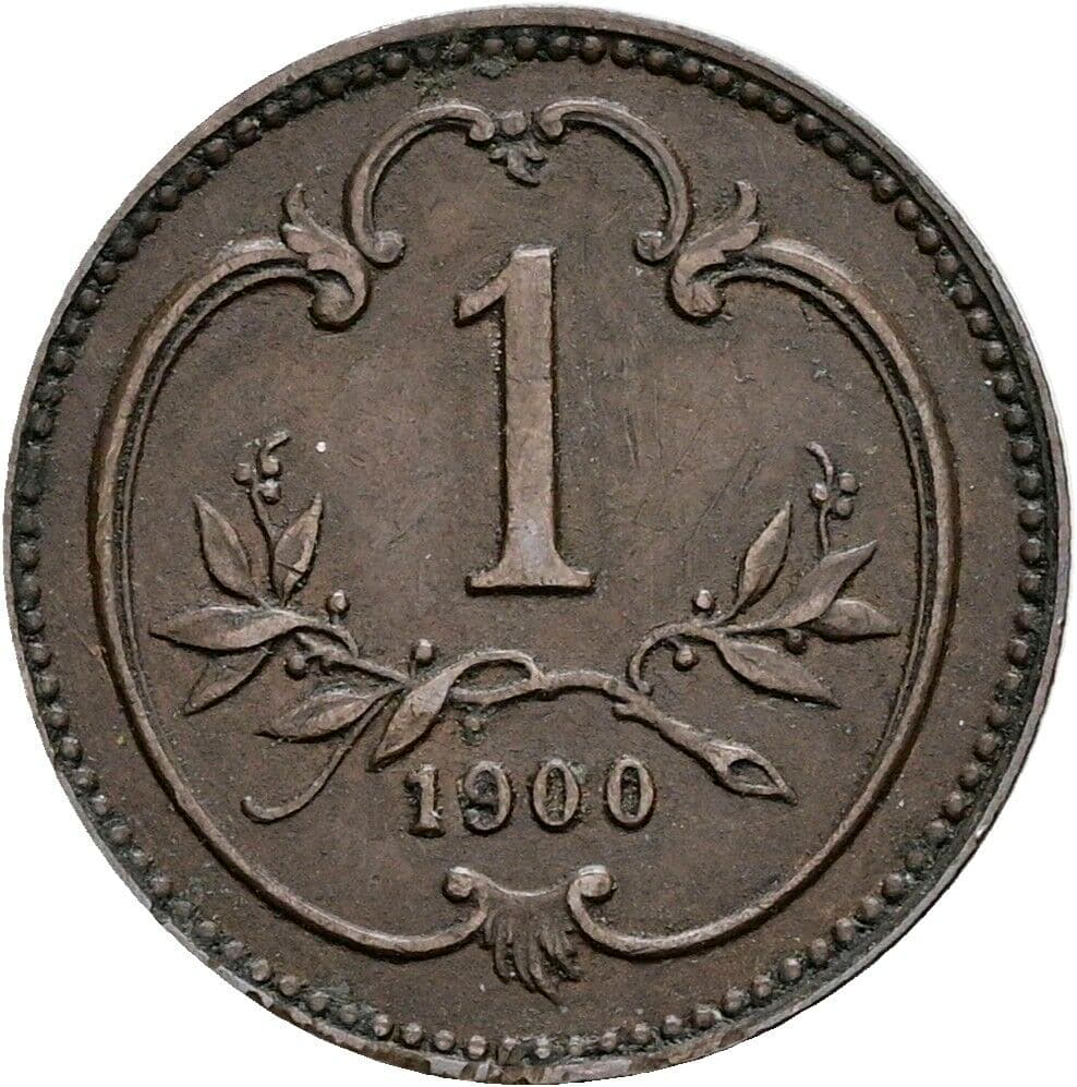 1 Heller Franz Joseph I. 1848-1916 1900 – Vorderseite