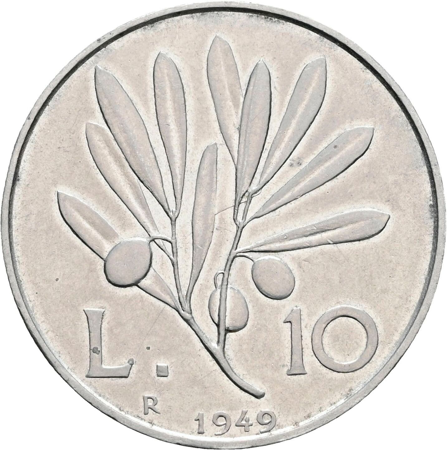 10 Lire 1949 – Vorderseite