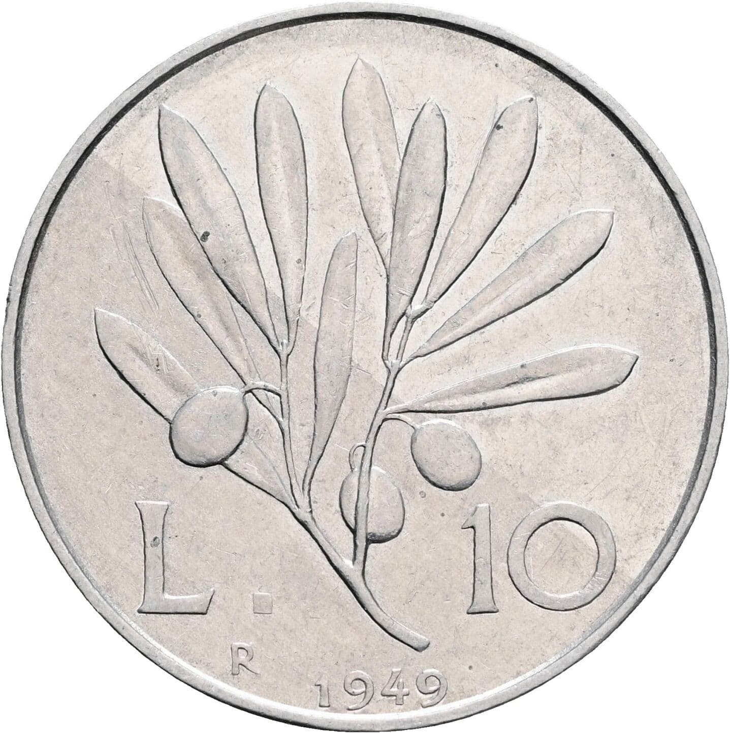 10 Lire 1949 – Vorderseite