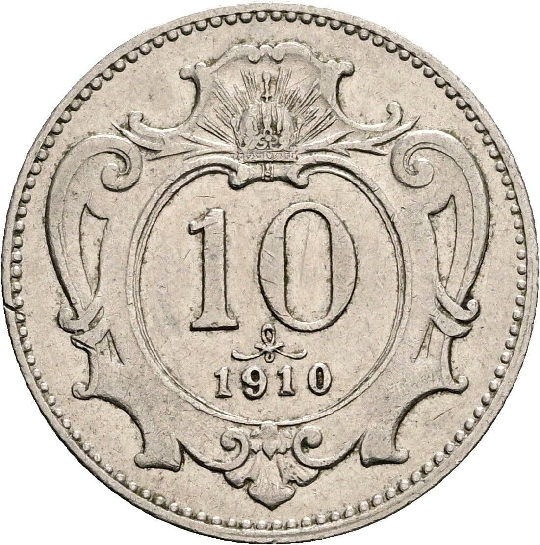 10 Heller Franz Joseph I. 1848-1916 1910 – Vorderseite