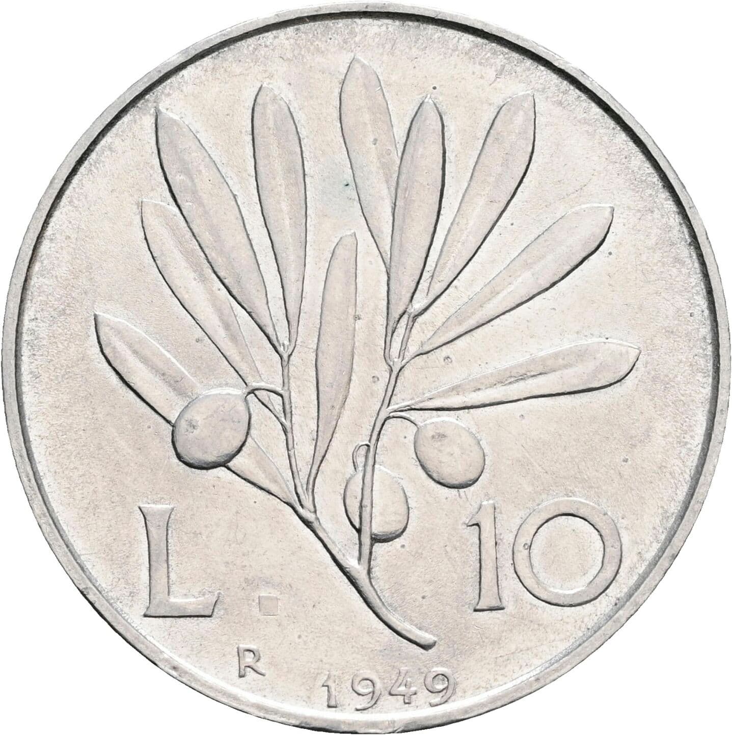 10 Lire 1949 – Vorderseite
